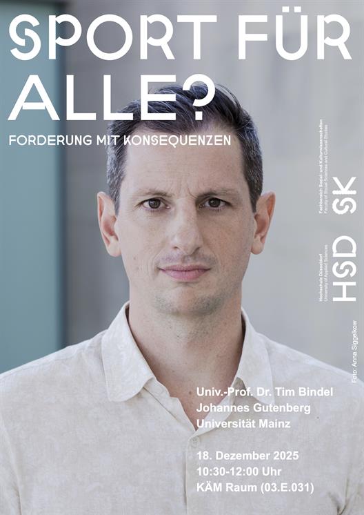 Tim Bindel spricht am 18.Dez von 10:30 bis 12:00 Uhr im KÄM Raum über Sport für Alle